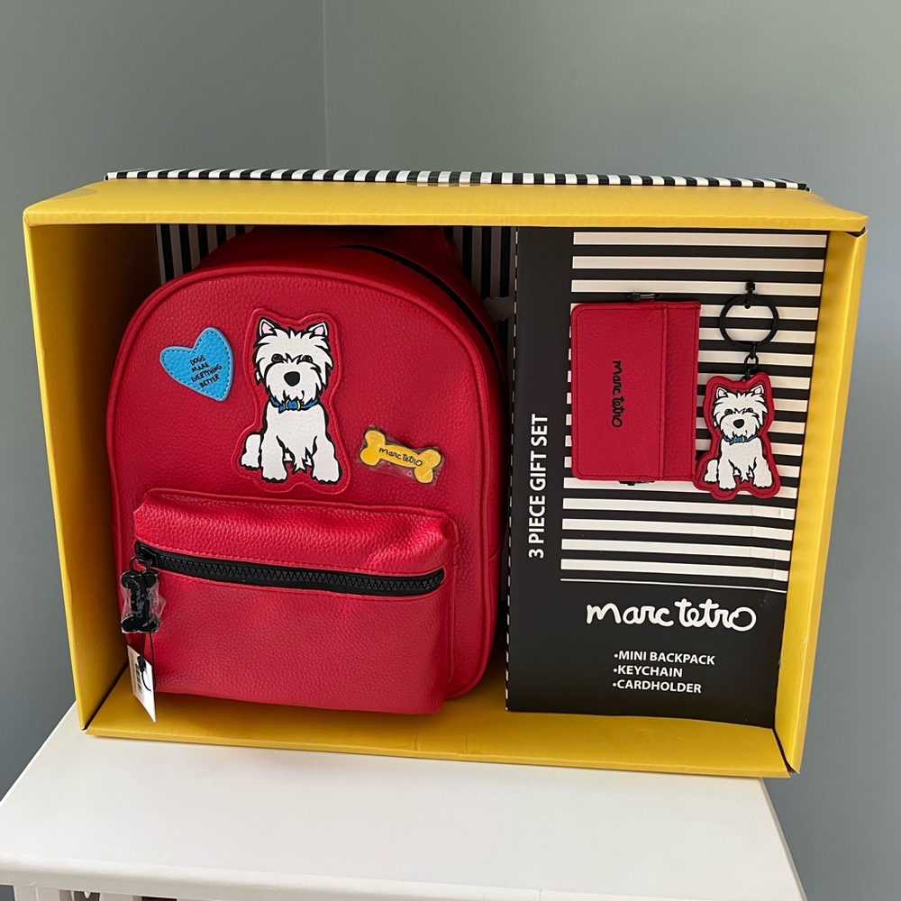 NWT MARC TETRO Mini Backpack Gift Set